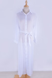 Fashion Vacation Solid See-through Swimwears Cover Up