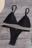 Fashion Sexy Solid Split Joint Swimwears