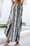 Fashion Vacation Print Split Joint Swimwears Cover Up