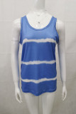 Fashion Street Striped Split Joint O Neck Tops