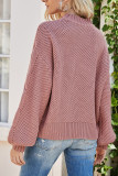 Fashion Street Solid Split Joint O Neck Tops