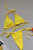 Fashion Vacation Print Split Joint Frenulum Swimwears
