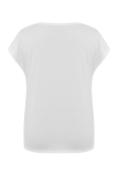 Casual Solid Fold O Neck T-Shirts