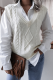 Casual Solid Split Joint V Neck Tops
