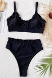 Fashion Sexy Solid Split Joint Swimwears