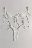 Fashion Simplicity Solid Frenulum Swimwears