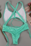 Fashion Sexy Solid Fold Swimwears