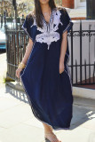 Fashion Vacation Print Split Joint Swimwears Cover Up