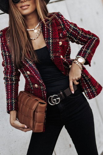 Fashion Street Adult Polyester Print Cardigan Turn-back Collar Outerwear