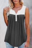 Fashion Casual Solid Split Joint V Neck Tops