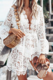 Fashion Vacation Solid Hollowed Out Split Joint Swimwears