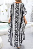 Fashion Vacation Print Split Joint Swimwears Cover Up