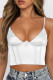 Sexy Solid Split Joint Backless Spaghetti Strap Tops