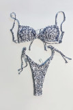 Fashion Simplicity Solid Frenulum Swimwears