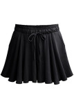 Fashion Casual Solid Frenulum Loose High Waist Bottoms