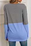 Fashion Casual Solid Split Joint O Neck T-Shirts