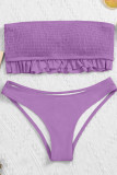 Fashion Simplicity Solid Split Joint Swimwears