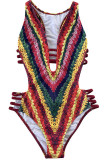 Fashion Vacation Print Split Joint Swimwears