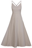 Fashion Casual Print Split Joint V Neck A Line Dresses