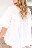 Fashion Casual Solid Split Joint O Neck T-Shirts