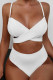 Fashion Simplicity Solid Split Joint Swimwears