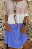 Fashion Street Solid Split Joint O Neck Princess Dresses