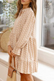 Fashion Street Print Split Joint V Neck Cake Skirt Dresses