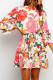 Fashion Street Print Split Joint O Neck Printed Dresses