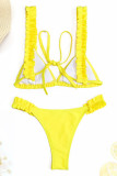 Fashion Sexy Patchwork Frenulum Swimwears