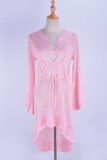 Fashion Vacation Solid Hollowed Out Swimwears Cover Up