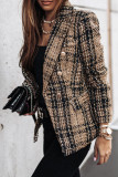 Fashion Street Adult Polyester Print Cardigan Turn-back Collar Outerwear