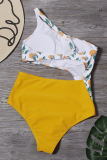 Vacation Print Split Joint Swimwears