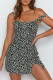 Fashion Street Print Slit Spaghetti Strap Printed Dresses