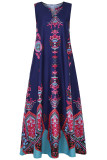 Fashion Sexy Print V Neck Printed Dresses