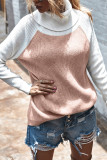 Fashion Casual Solid Split Joint Turtleneck Tops