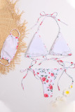 Fashion Sexy Print Frenulum Swimwears