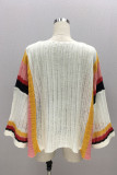 Fashion Casual Print Split Joint O Neck Tops