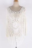 Fashion Vacation Solid Hollowed Out Swimwears Cover Up