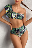 Fashion Sexy Print Split Joint Swimwears