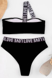 Fashion Sexy Print Split Joint Swimwears