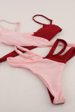 Fashion Sexy Patchwork Frenulum Swimwears