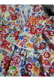 Fashion British Style Print Tassel V Neck Princess Dresses