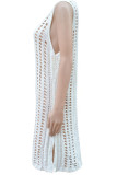 Fashion Vacation Solid Hollowed Out Swimwears Cover Up