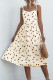 Fashion Casual Dot Frenulum Spaghetti Strap A Line Dresses