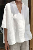 Fashion Celebrities Solid V Neck Tops