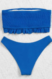 Fashion Simplicity Solid Split Joint Swimwears