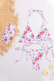Fashion Sexy Print Frenulum Swimwears