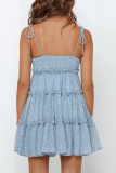 Fashion Bohemian Print Split Joint Spaghetti Strap Beach Dresses