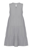 Fashion Casual Solid Split Joint O Neck Princess Dresses