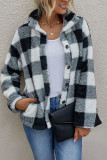 Fashion Street Adult Polyester Plaid Split Joint Buttons Mandarin Collar Outerwear